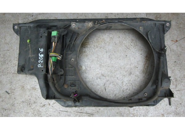 Дифузор радіатора Peugeot 206, 9631006880, 9631006980, для авто з кондиціонером